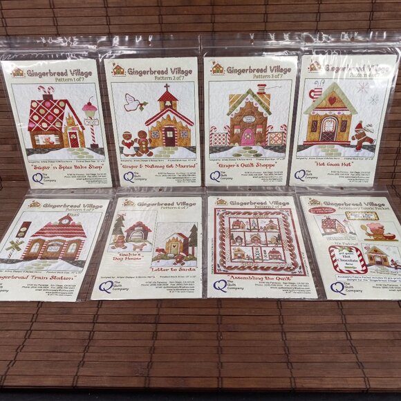 The Quilt Company Gingerbread Village Patterns New and Uncut Complete Lot of 8